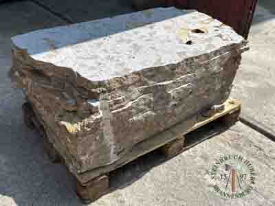 Bodenplatten - Muschelkalk Polygonalplatten gesägt 4 - Bpl-14801-01_02T - Steinbruch Huber